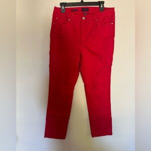 Charter Club Sz 12 Red Straight Leg Pants